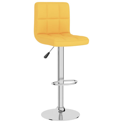 Bancos de bar 2 pcs tecido amarelo mostarda