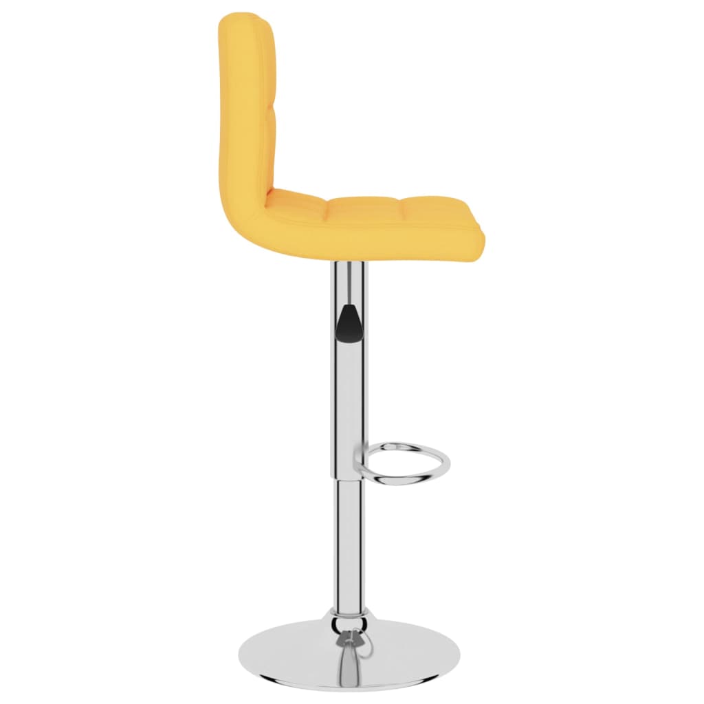 Bancos de bar 2 pcs tecido amarelo mostarda