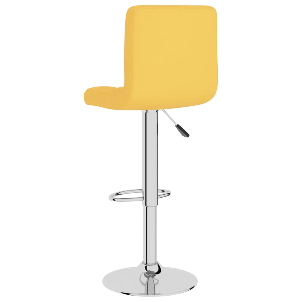 Bancos de bar 2 pcs tecido amarelo mostarda