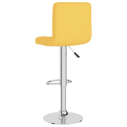 Bancos de bar 2 pcs tecido amarelo mostarda