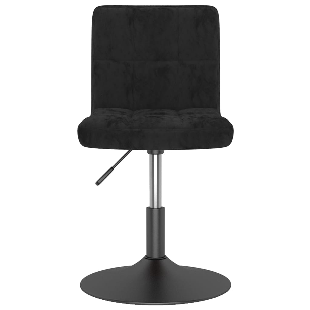 Cadeiras de jantar giratórias 2 pcs veludo preto