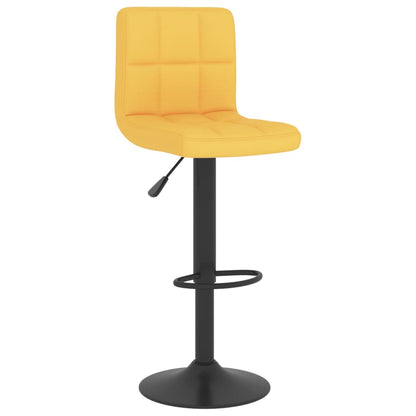 Bancos de bar 2 pcs tecido amarelo mostarda