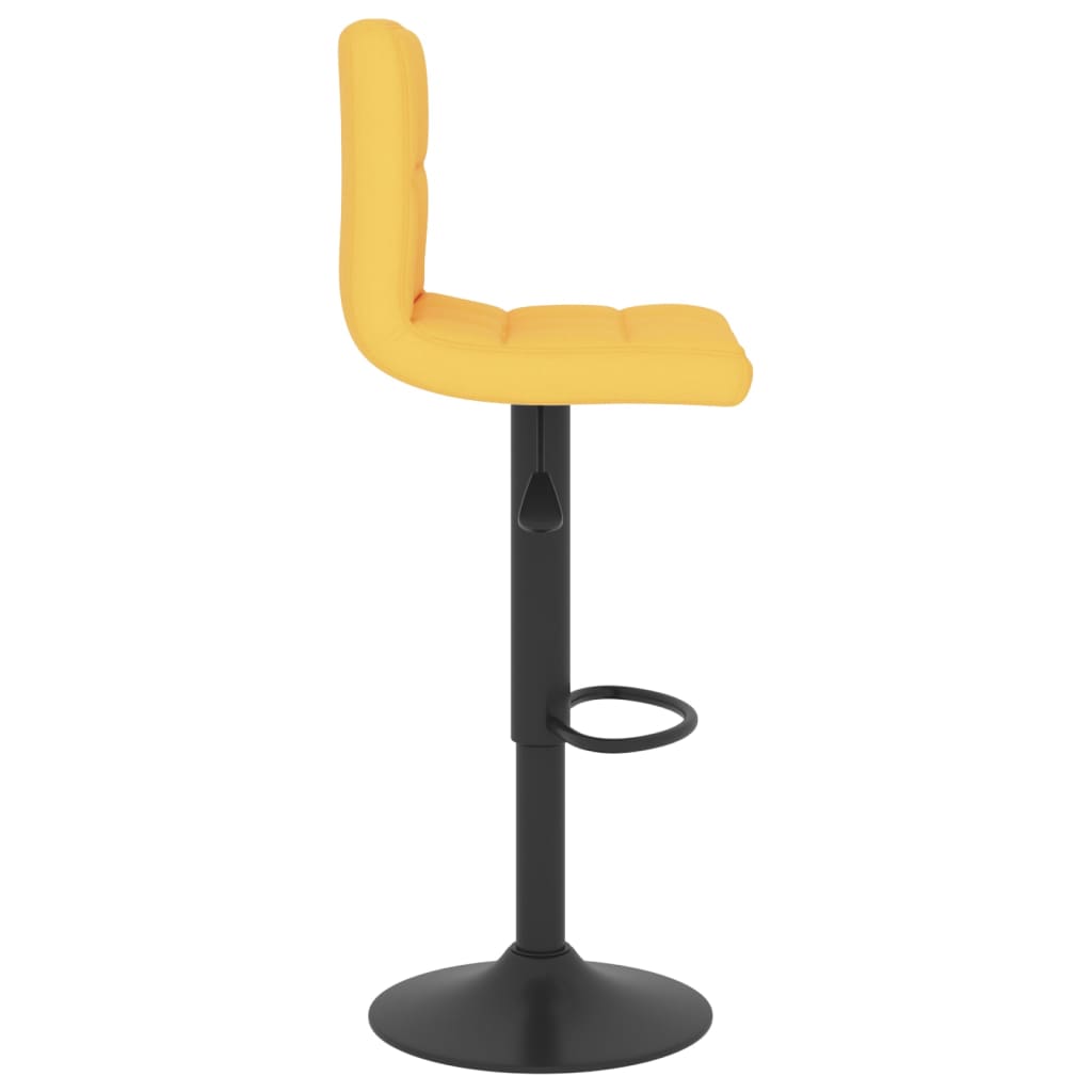 Bancos de bar 2 pcs tecido amarelo mostarda