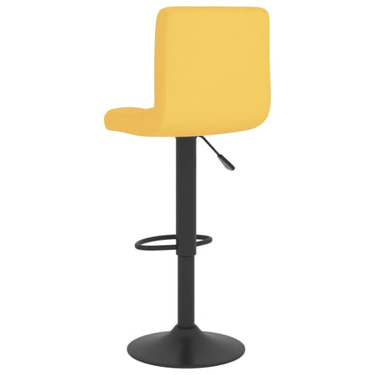 Bancos de bar 2 pcs tecido amarelo mostarda