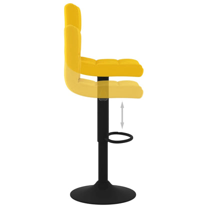 Bancos de bar 2 pcs veludo amarelo mostarda