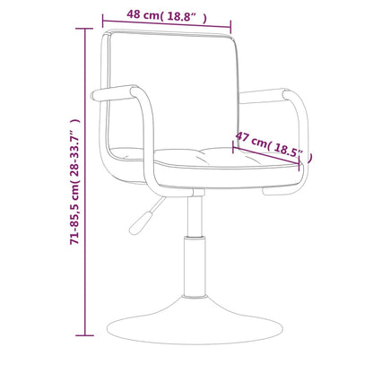 Cadeiras de jantar giratórias 2 pcs veludo castanho