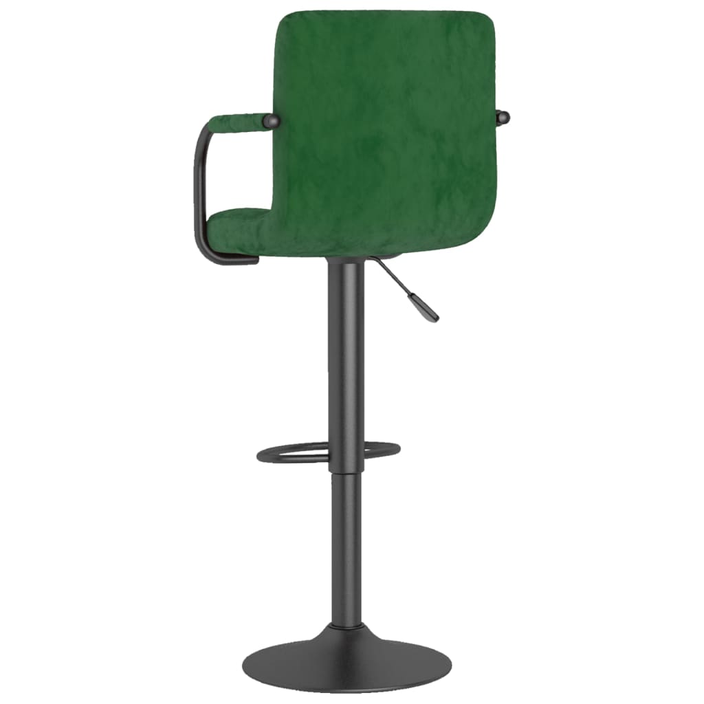 Bancos de bar 2 pcs veludo verde-escuro