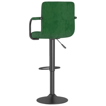 Bancos de bar 2 pcs veludo verde-escuro