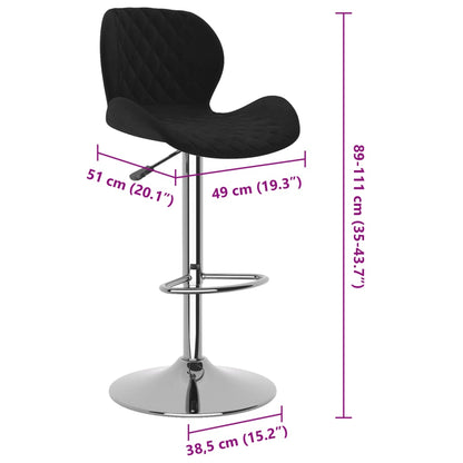 Bancos de bar 2 pcs veludo preto