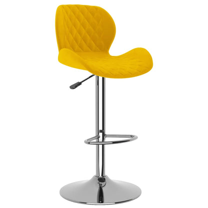 Bancos de bar 2 pcs veludo amarelo mostarda