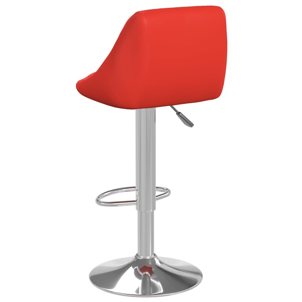 Bancos de bar 2 pcs couro artificial vermelho