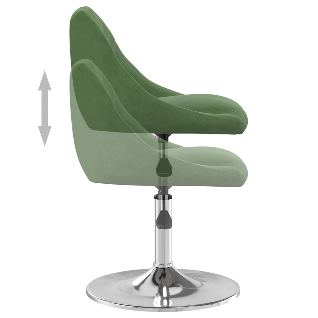 Cadeiras de jantar giratorias 2 pcs veludo verde-escuro