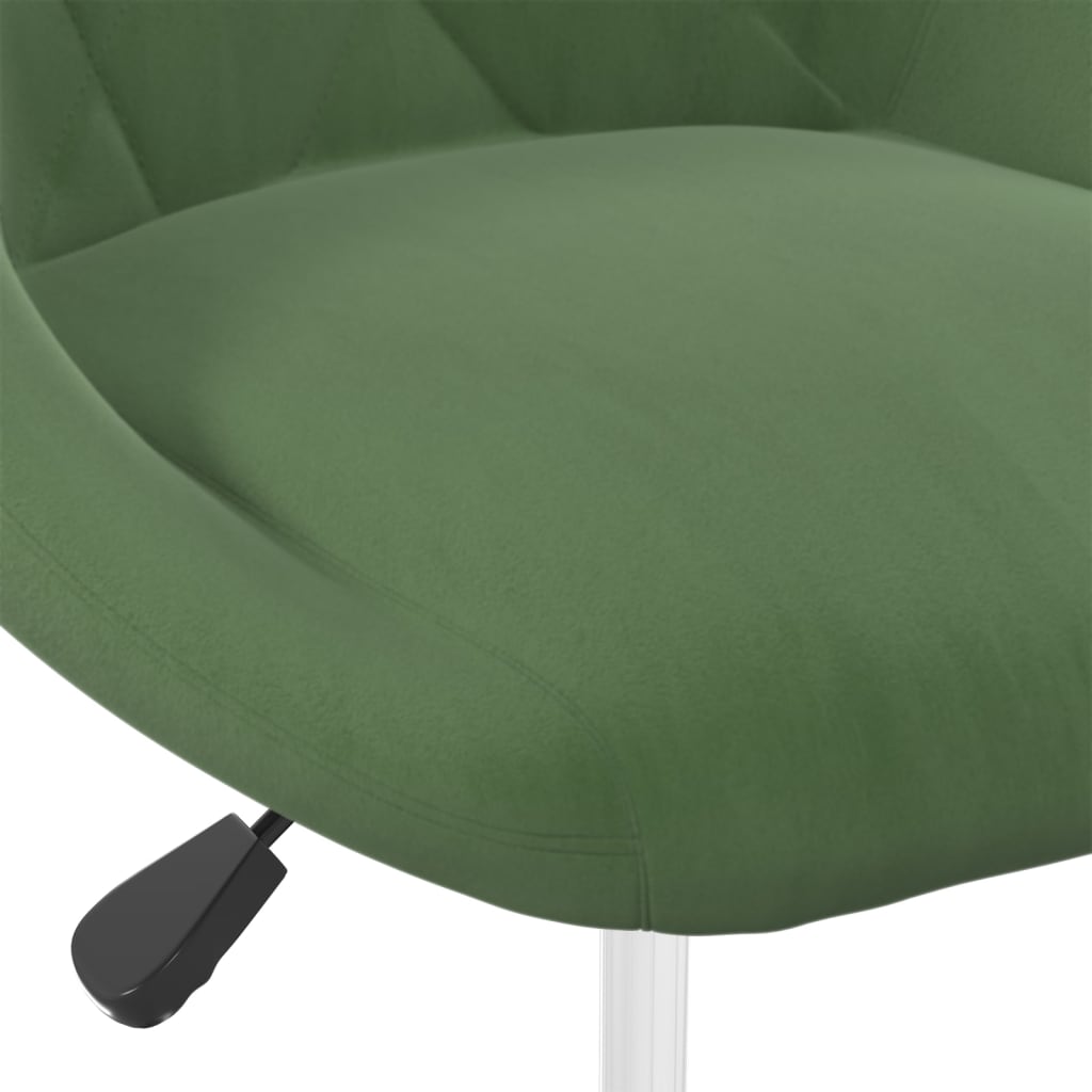 Cadeiras de jantar giratorias 2 pcs veludo verde-escuro