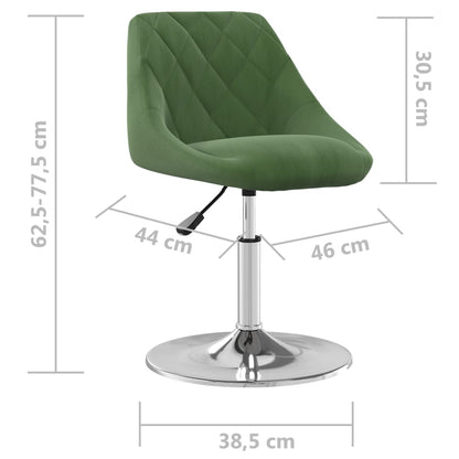 Cadeiras de jantar giratorias 2 pcs veludo verde-escuro