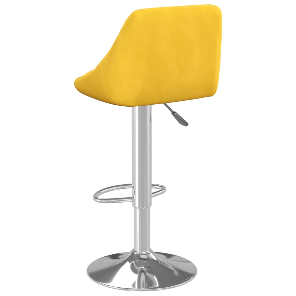 Bancos de bar 2 pcs veludo amarelo mostarda