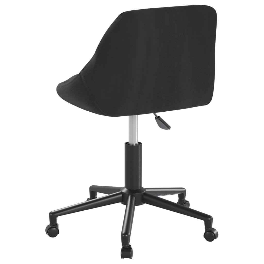 Cadeiras de jantar giratórias 2 pcs veludo preto