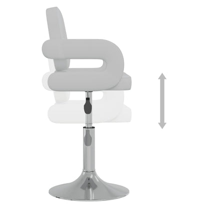 Cadeiras de jantar giratórias 2 pcs couro artificial branco