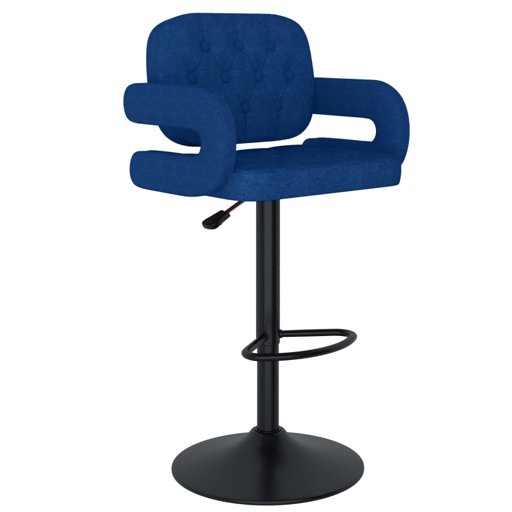 Bancos de bar 2 pcs tecido azul