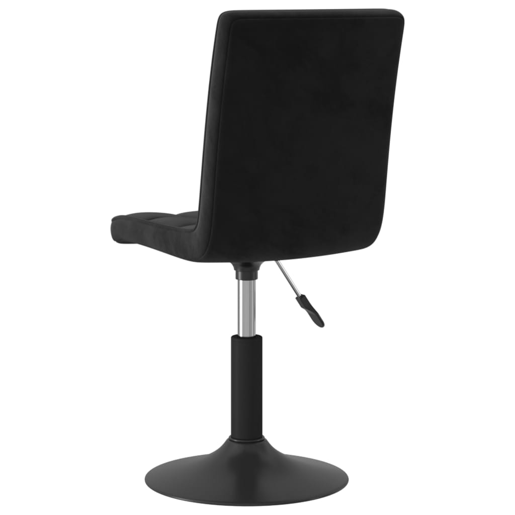 Cadeiras de jantar giratórias 2 pcs veludo preto