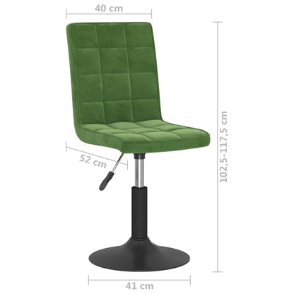 Cadeiras de jantar giratorias 2 pcs veludo verde-escuro