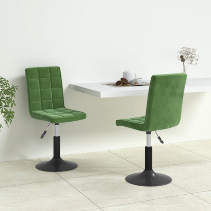 Cadeiras de jantar giratorias 2 pcs veludo verde-escuro