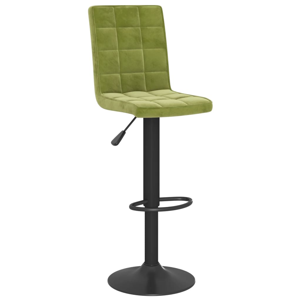 Bancos de bar 2 pcs veludo verde-claro