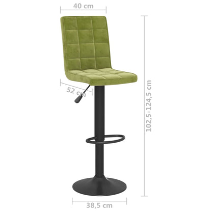 Bancos de bar 2 pcs veludo verde-claro