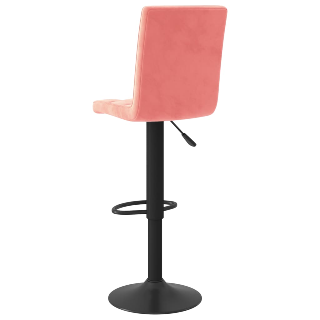 Bancos de bar 2 pcs veludo rosa