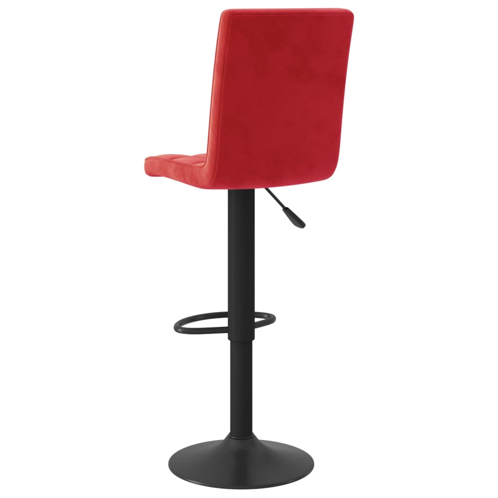 Bancos de bar 2 pcs veludo vermelho tinto