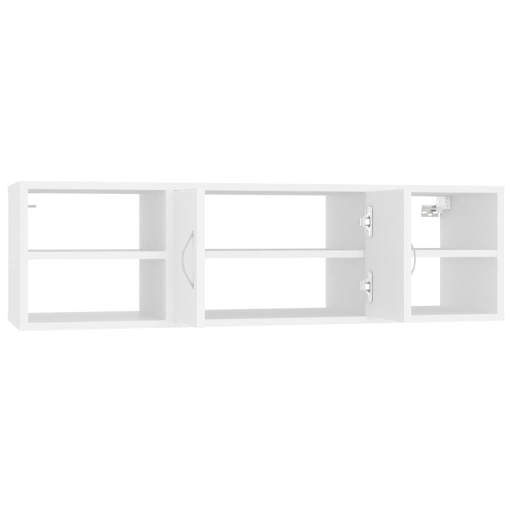 Estante Viviane - De Parede e Com 6 Compartimentos - Cor Branco - 102x30x29 cm - Em Contraplacado