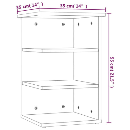 Móvel lateral 35x35x55 cm contraplacado branco brilhante