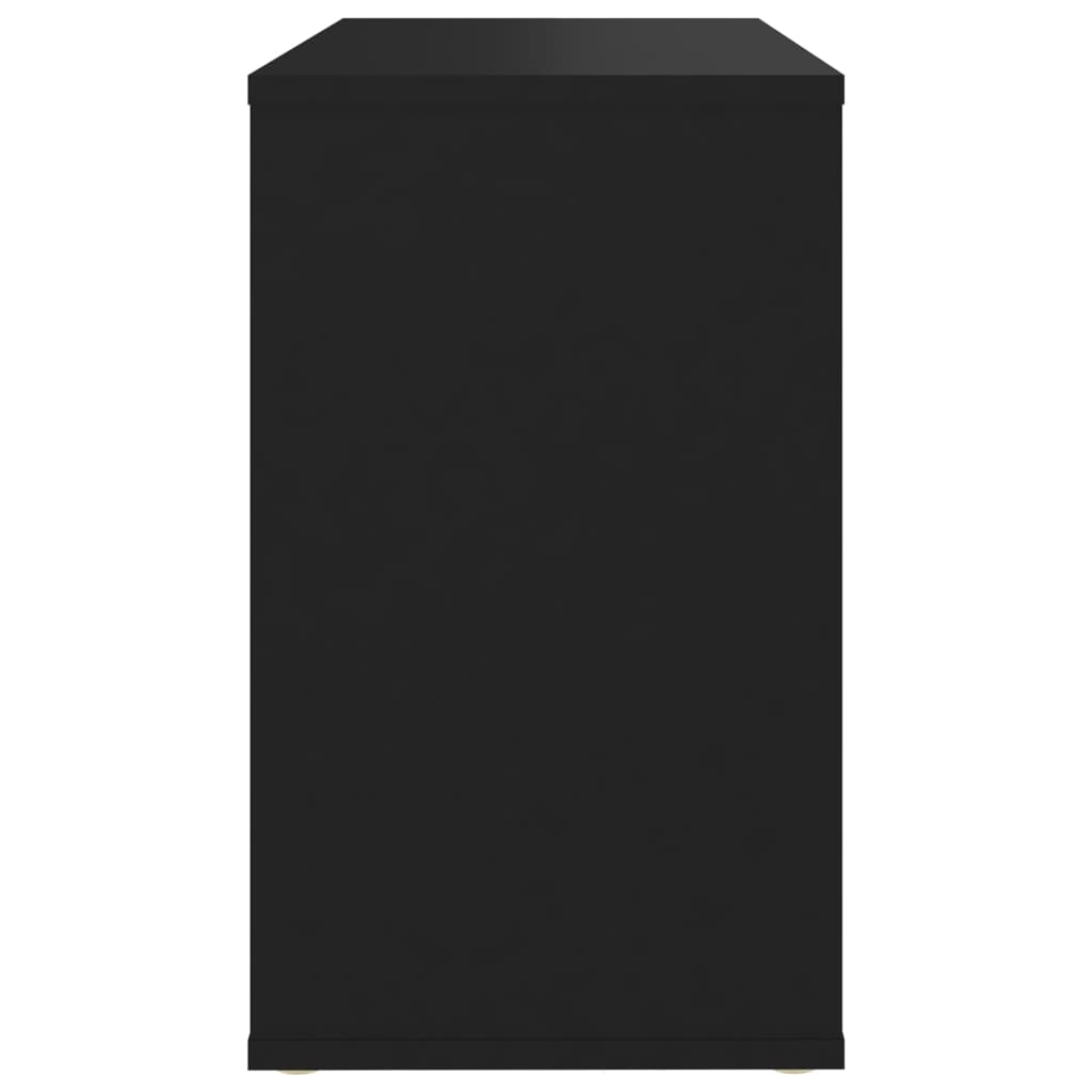 Mesa de Apoio Turvi com 2 Prateleiras de 60 cm - Preto - Design Nórdico