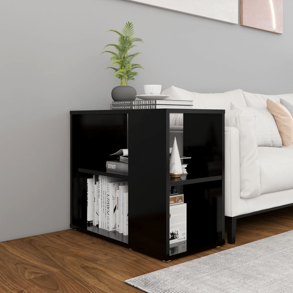 Mesa de Apoio Turvi com 2 Prateleiras de 60 cm - Preto - Design Nórdico