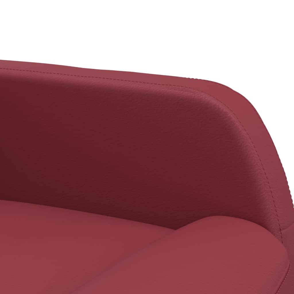 Poltrona de massagens elétrica couro artificial vermelho tinto