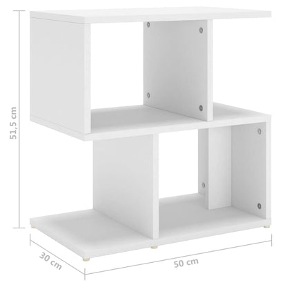 Mesa de cabeceira 50x30x51,5 cm contraplacado branco