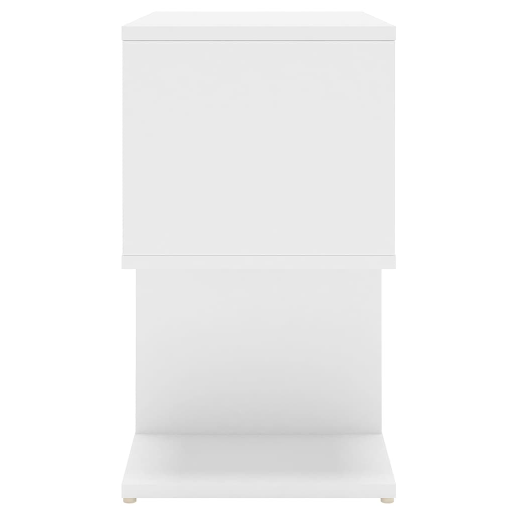 Mesas de cabeceira 2 pcs 50x30x51,5 cm contraplacado branco