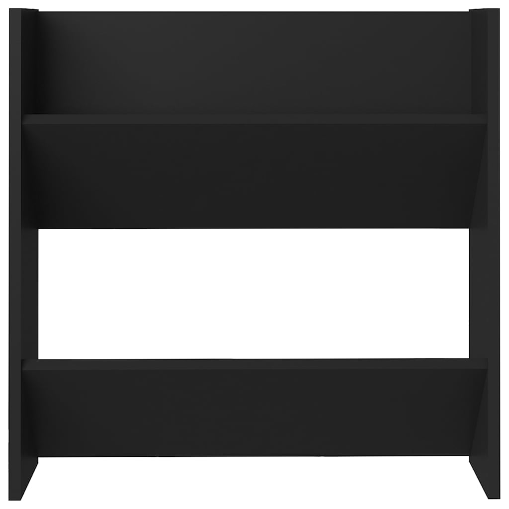 Sapateiras de parede 2 pcs 60x18x60 cm contraplacado preto