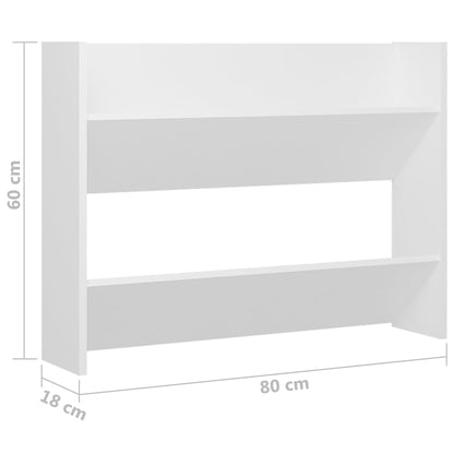 Sapateira de parede 80x18x60 cm derivados de madeira branco