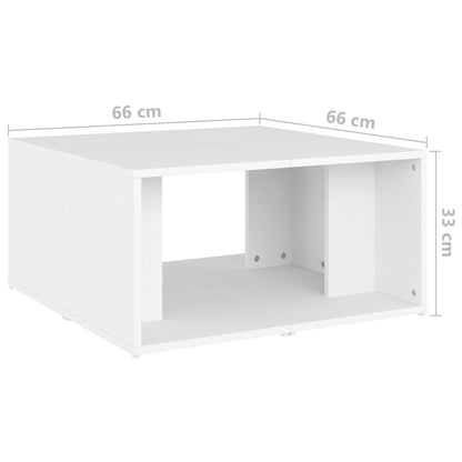 Mesas de centro 4 pcs 33x33x33 cm contraplacado branco