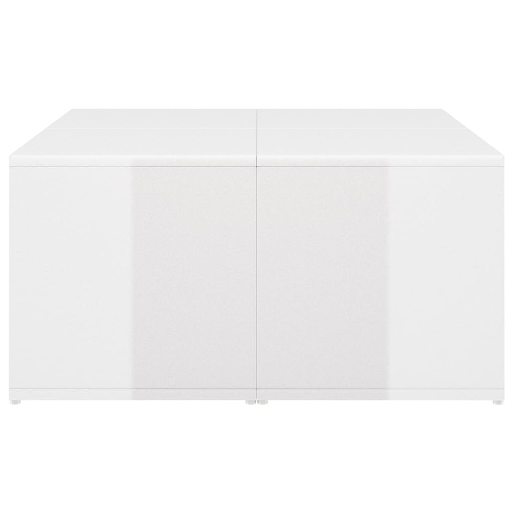 Mesas de centro 4pcs 33x33x33 cm contraplacado branco brilhante