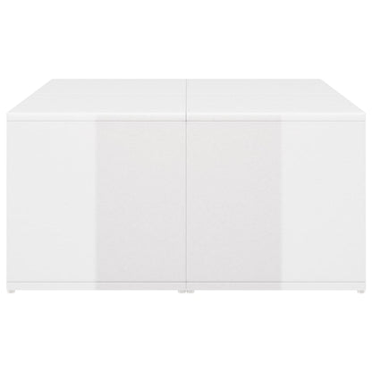 Mesas de centro 4pcs 33x33x33 cm contraplacado branco brilhante