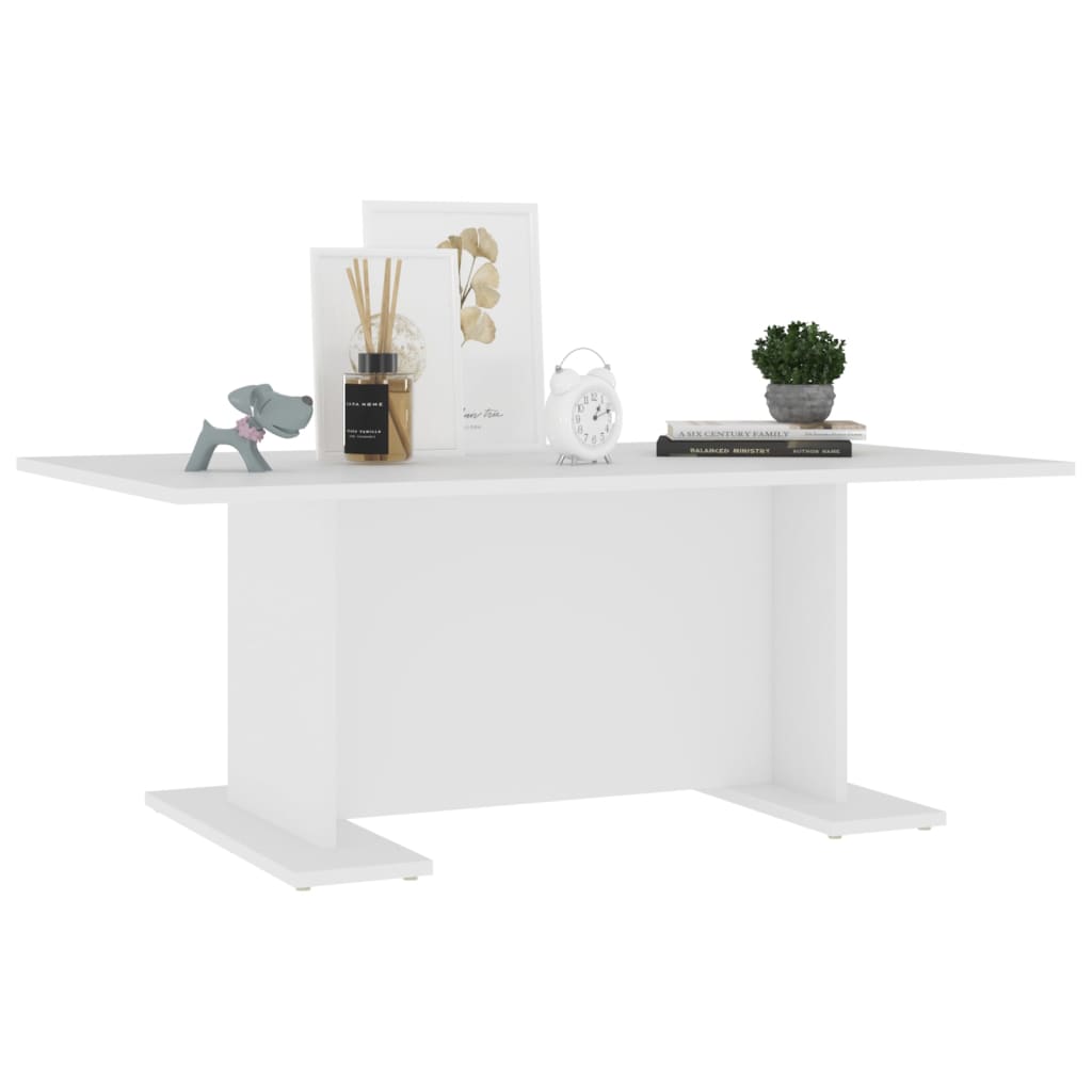 Mesa de centro 103,5x60x40 cm contraplacado branco