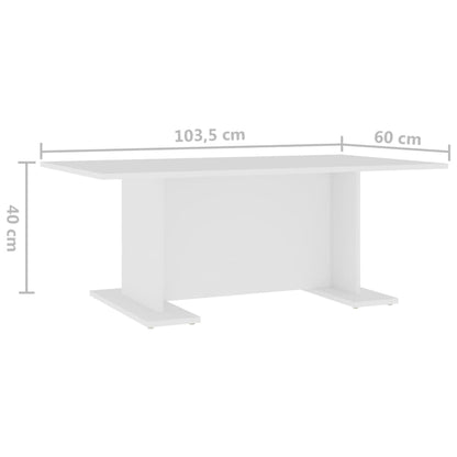 Mesa de centro 103,5x60x40 cm contraplacado branco