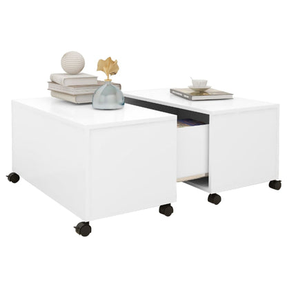 Mesa de Centro Lexas com Baú - Branco - Design Moderno