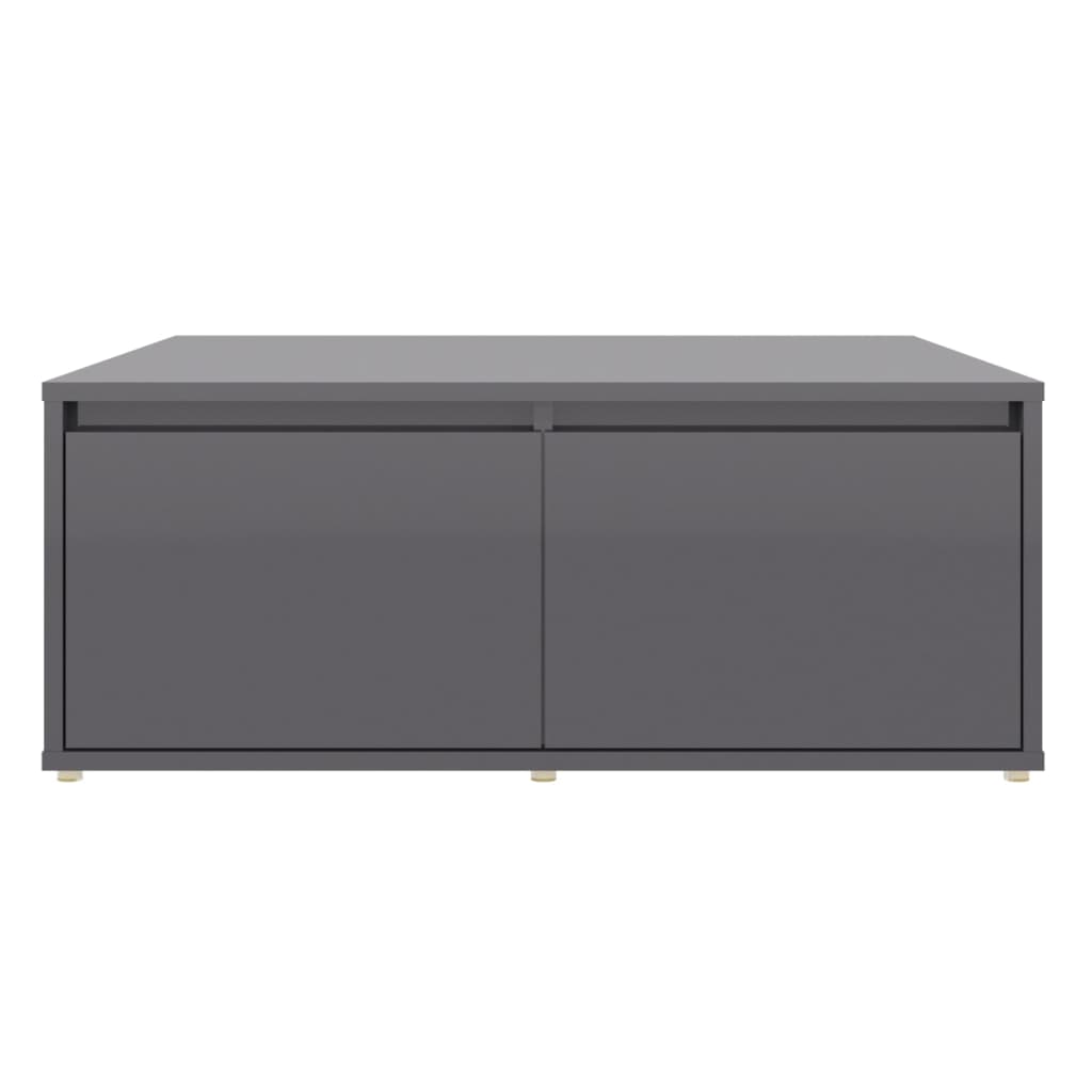 Mesa de Centro Vieira com 2 Gavetas - Cinzento Brilhante - Design Nórdico