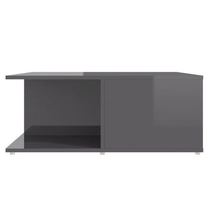 Mesa de Centro Vieira com 2 Gavetas - Cinzento Brilhante - Design Nórdico