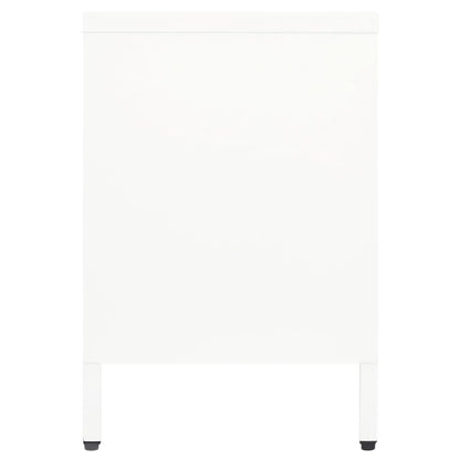 Móvel de TV 105x35x52 cm aço e vidro branco