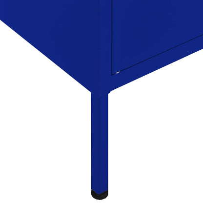 Armário de arrumação aço 80x35x101,5 cm azul-marinho