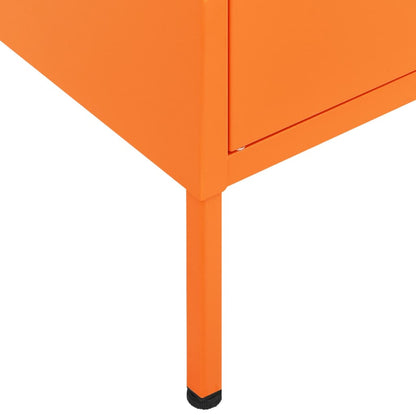 Cómoda Lopy Com Gavetas - Cor Laranja - Em Aço - 80x35x101,5 cm - Design Nórdico