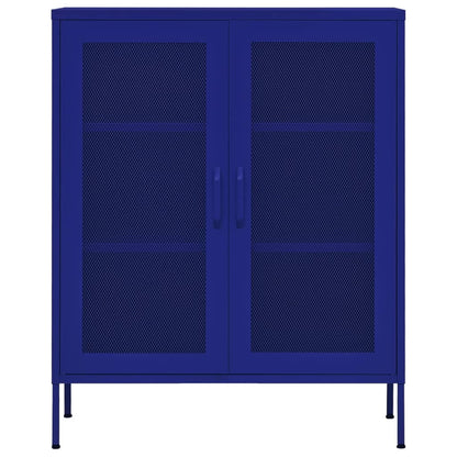 Armário de arrumação aço 80x35x101,5 cm azul-marinho